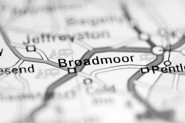 ブロードモア 地理地図上のイギリス — ストック写真