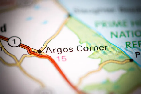 Argos Corner. Delaware. USA on a geography map