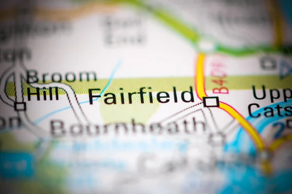 Fairfield Britania Raya Pada Peta Geografi — Stok Foto