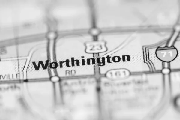 Worthington Map United States America — Stock Photo, Image