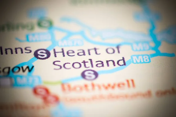 Heart of Scotland. United Kingdom on a geography map