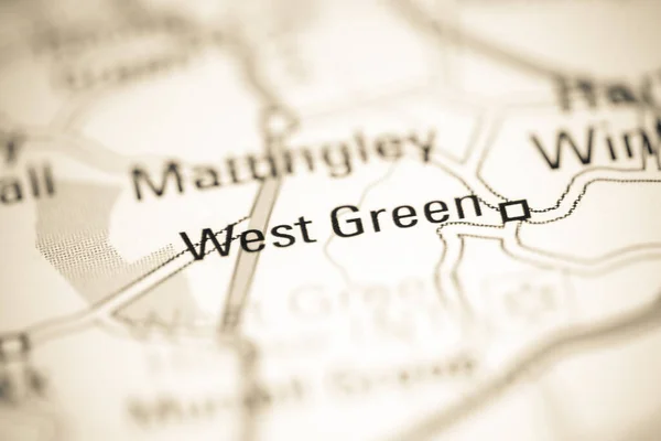 West Green Großbritannien Auf Einer Geografischen Karte — Stockfoto