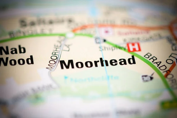 英国の地理地図上のムーアヘッド — ストック写真