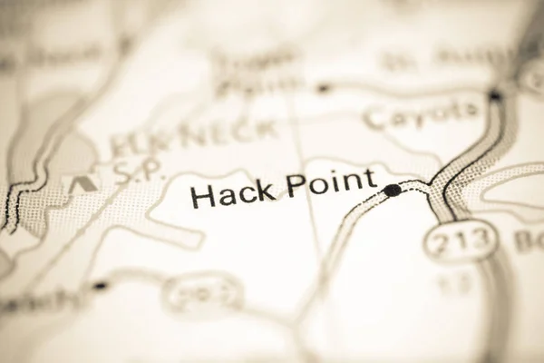 Hack Point. Maryland. USA on a geography map