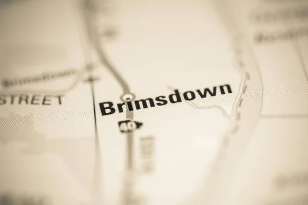 Brimsdown Sobre Mapa Reino Unido — Fotografia de Stock