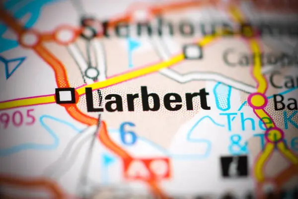 Larbert Mapa Geográfico Reino Unido — Fotografia de Stock