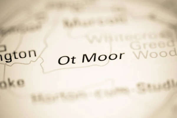 モーアは 地理地図上のイギリス — ストック写真