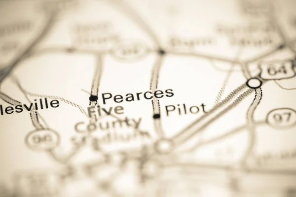 ピアスだ ノースカロライナ州 地理地図上のアメリカ — ストック写真
