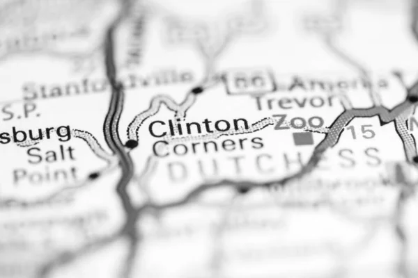 クリントン コーナーズ ニューヨークだ 地理地図上のアメリカ — ストック写真