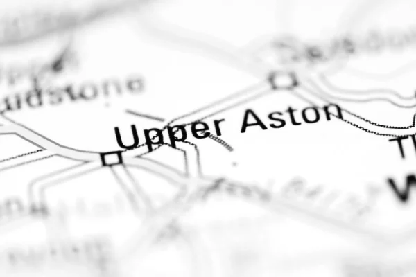 イギリスの地理地図上の上のアストン — ストック写真