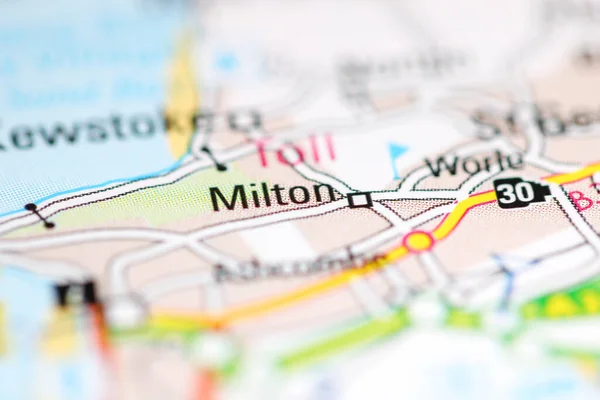 Мілтон Велика Британія Географічній Карті — стокове фото