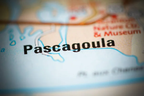 Pascagoula on a map of the United States of America