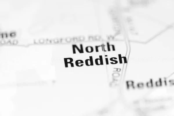 North Reddish Γεωγραφικό Χάρτη Του Ηνωμένου Βασιλείου — Φωτογραφία Αρχείου