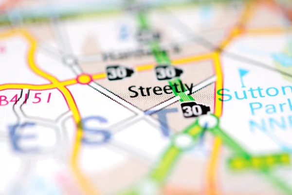 Streetly Una Mappa Geografica Del Regno Unito — Foto Stock