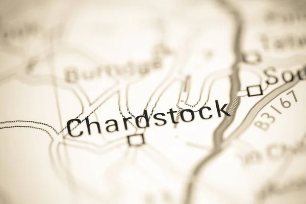 Chardstock Regno Unito Una Carta Geografica — Foto Stock