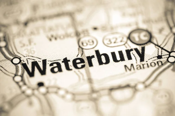 Waterbury Connecticut Eeuu Mapa Geográfico — Foto de Stock