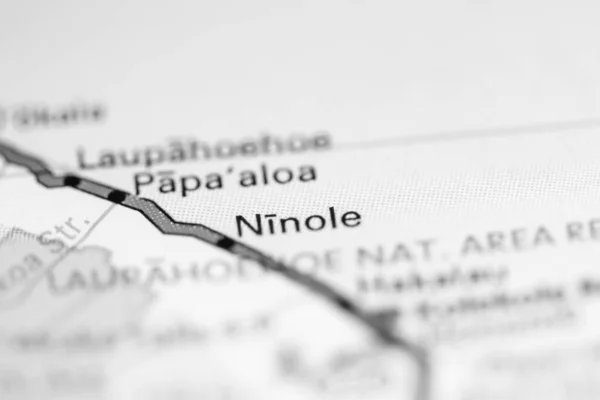 Ninole Havaj Usa Mapě Geografie — Stock fotografie