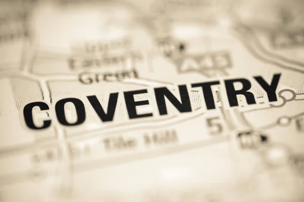 Coventry Reino Unido Sobre Mapa Geografia — Fotografia de Stock