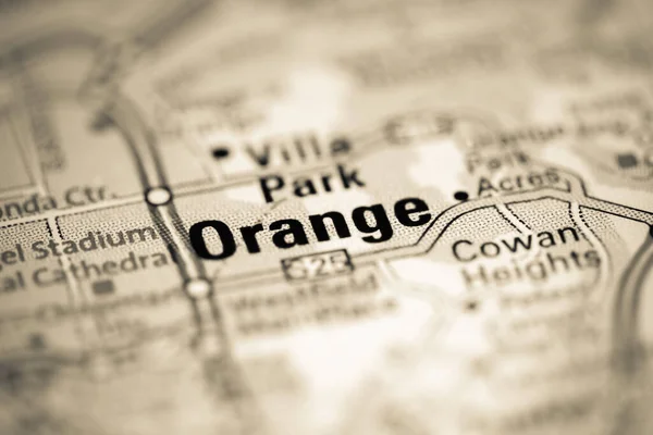 Πορτοκαλί Καλιφόρνια Ηπα Χάρτη Γεωγραφίας — Φωτογραφία Αρχείου
