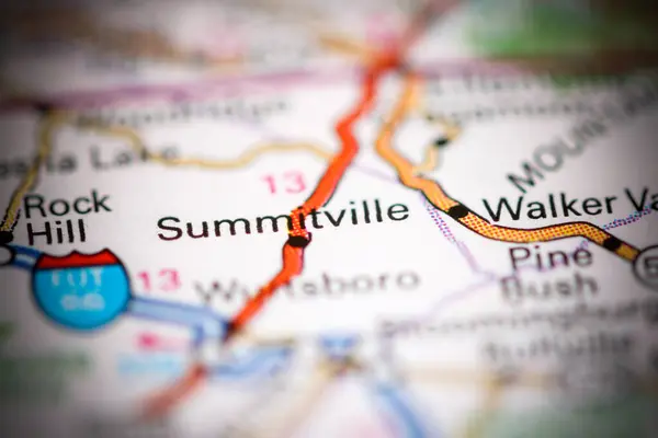 Summitville 地图上的美国 — 图库照片