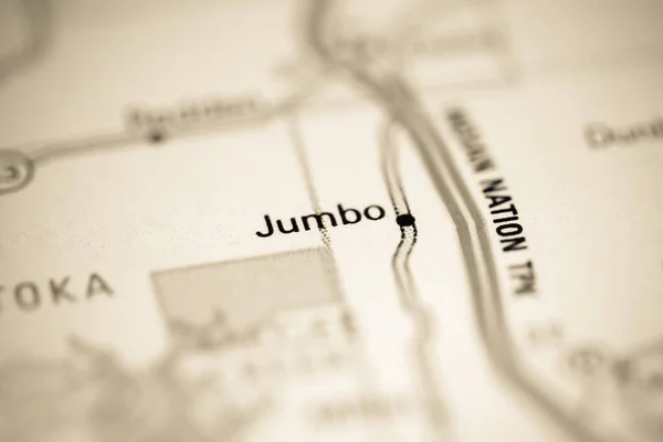 Jumbo Oklahoma Usa Geografisk Karta — Stockfoto