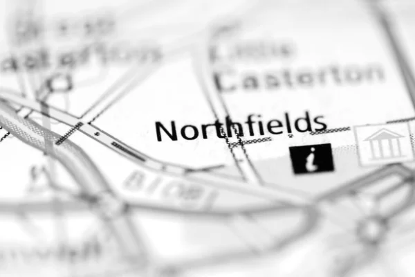Northfields Auf Einer Geografischen Karte Von Großbritannien — Stockfoto