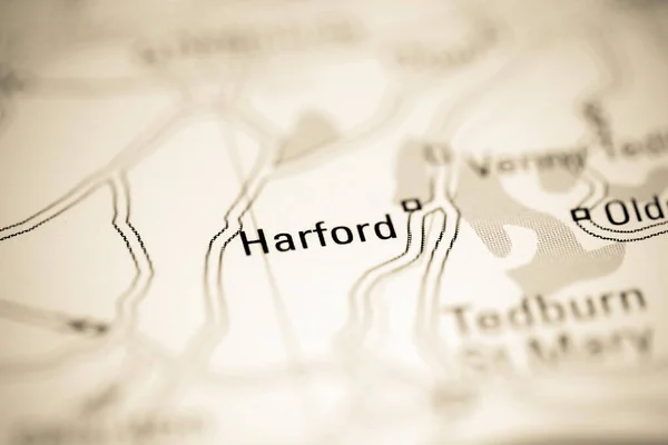 Harford Reino Unido Mapa Geográfico — Foto de Stock