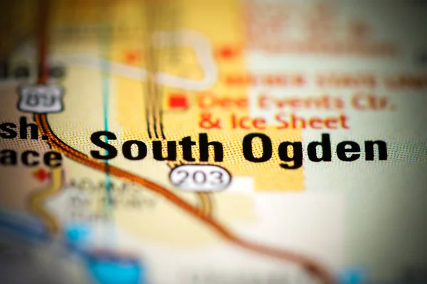 Sul Ogden Mapa Geográfico Dos Eua — Fotografia de Stock