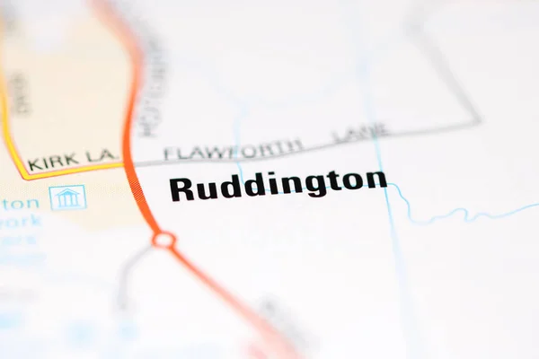 Ruddington Geographical Map — 图库照片