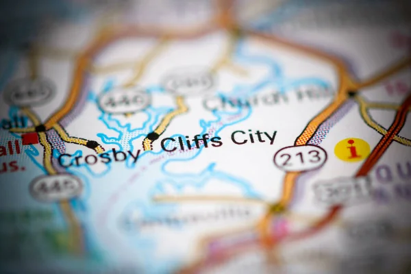 Cliffs City Maryland Eeuu Mapa Geográfico — Foto de Stock