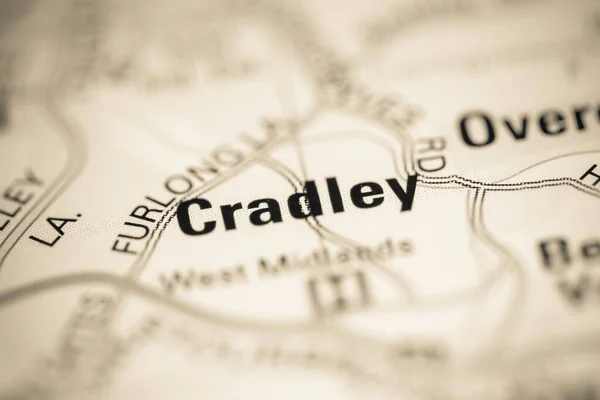 Cradley Χάρτη Του Ηνωμένου Βασιλείου — Φωτογραφία Αρχείου