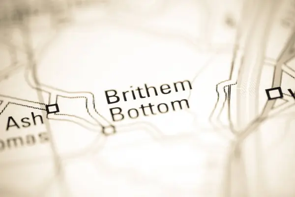 Brithem Bottom Reino Unido Sobre Mapa Geografia — Fotografia de Stock