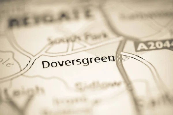 Ντόβερσγκριν Ηνωμένο Βασίλειο Χάρτη Γεωγραφίας — Φωτογραφία Αρχείου