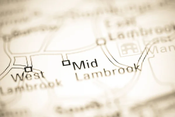Mid Lambrook Velká Británie Mapě Geografie — Stock fotografie