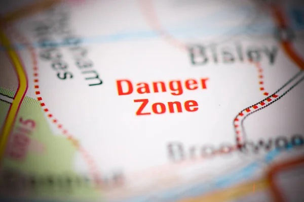 Danger Zone. United Kingdom on a geography map