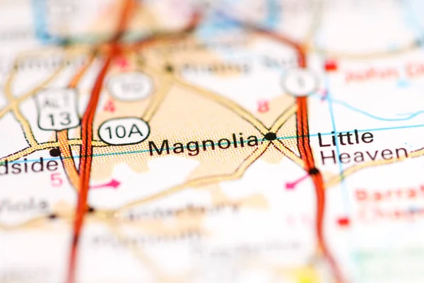 Magnólia Vagyok Delaware Ben Usa Egy Földrajzi Térképen — Stock Fotó