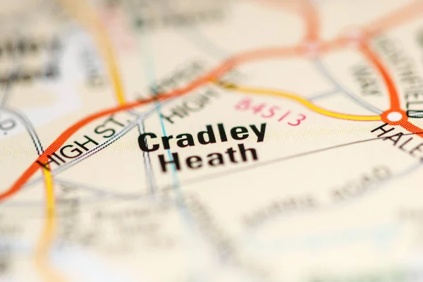 Cradley Heath Mapa Reino Unido —  Fotos de Stock