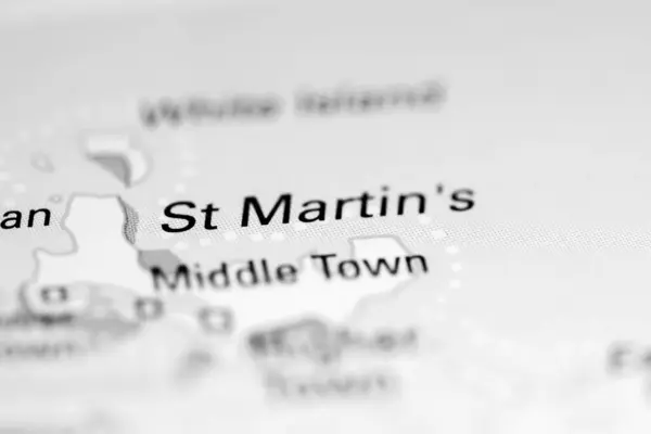 セント マーティンス 地理地図上のイギリス — ストック写真