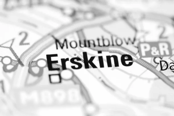 Erskine Mapa Geográfico Del Reino Unido — Foto de Stock