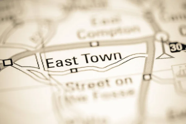 East Town Reino Unido Sobre Mapa Geografia — Fotografia de Stock