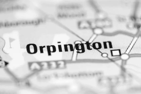 Orpington Regno Unito Una Carta Geografica — Foto Stock
