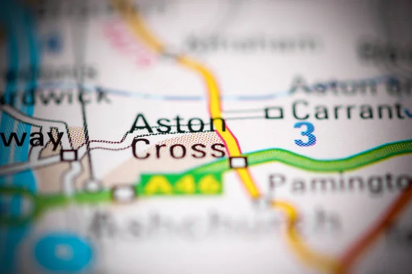 アストンクロス 地理地図上のイギリス — ストック写真