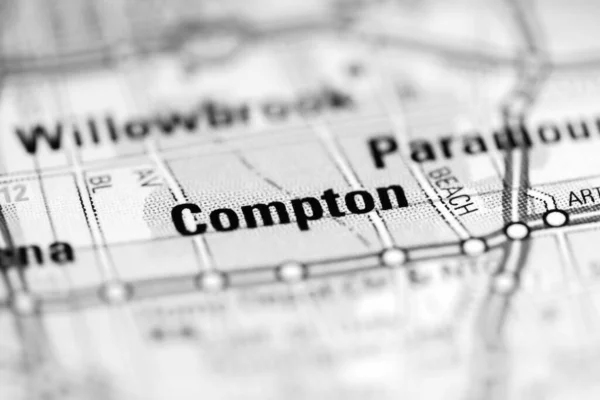 Comptone Kalifornie Usa Mapě Geografie — Stock fotografie