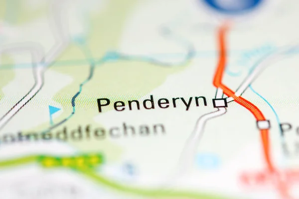 Penderyn Regno Unito Una Carta Geografica — Foto Stock