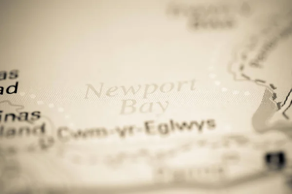 Newport Bay Förenade Kungariket Geografisk Karta — Stockfoto