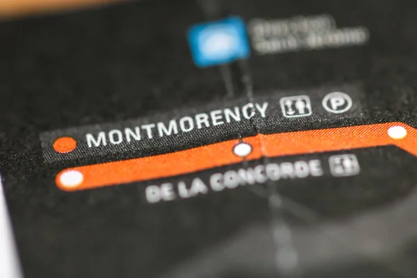 モンモランシー モントリオール地下鉄地図 — ストック写真