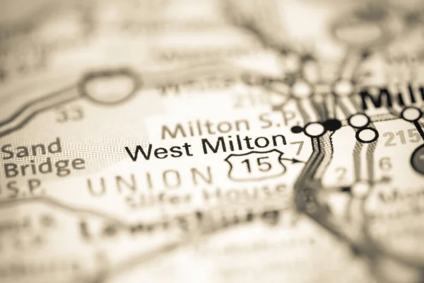 Γουέστ Μίλτον Πενσυλβάνια Ηπα Χάρτη Γεωγραφίας — Φωτογραφία Αρχείου
