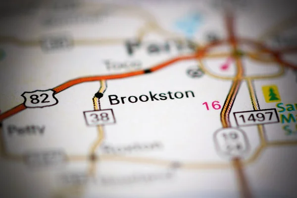 Brookston Texas Eua Sobre Mapa Geografia — Fotografia de Stock