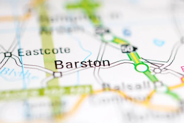 バーストン 地理地図上のイギリス — ストック写真