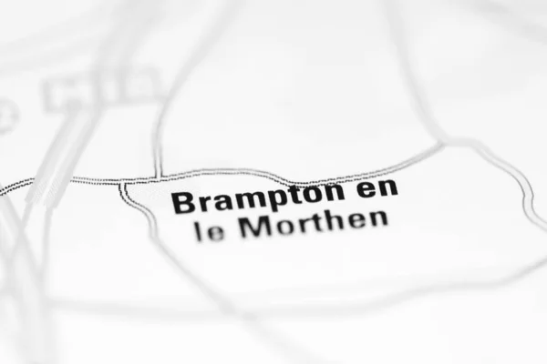 Brampton Morthen Географічній Карті Великої Британії — стокове фото